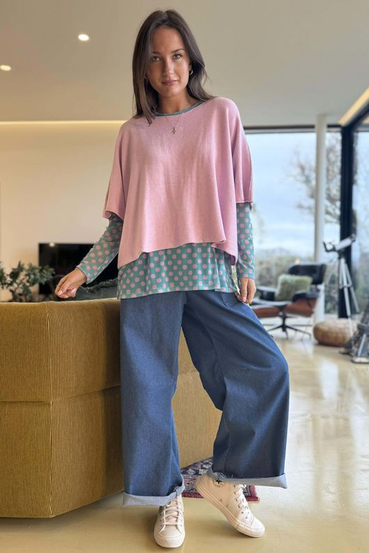 Bobby Mesh Layering Top Dopamine Dot Seafoam Foxglove /7